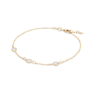 INSIDE NINA'S KLOSET Petite 3 Birthstone Bracelet in 14K Gold