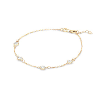 INSIDE NINA'S KLOSET Petite 4 Birthstone Bracelet in 14K Gold