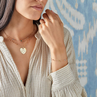INSIDE NINA'S KLOSET Petite 3 Birthstone Bracelet in 14K Gold