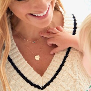 INSIDE NINA'S KLOSET Petite 3 Birthstone Necklace in 14K Gold