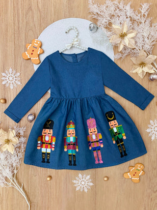 Enchanting Nutcracker Glitter Chambray Dress | INSIDE NINA'S KLOSET