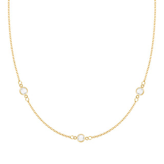 INSIDE NINA'S KLOSET Petite 3 Birthstone Necklace in 14K Gold