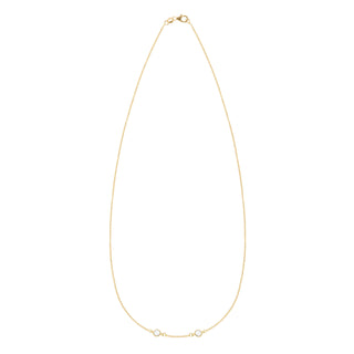 INSIDE NINA'S KLOSET Petite 2 Birthstone Necklace in 14K Gold (Centered)