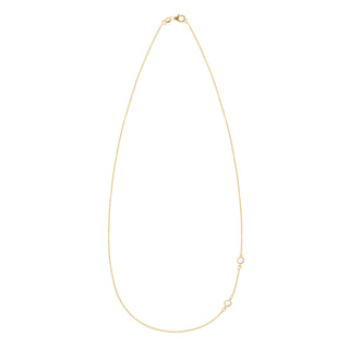 INSIDE NINA'S KLOSET Petite 2 Birthstone Necklace in 14K Gold