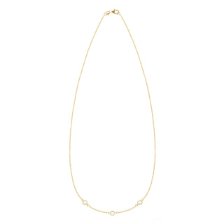 INSIDE NINA'S KLOSET Petite 3 Birthstone Necklace in 14K Gold