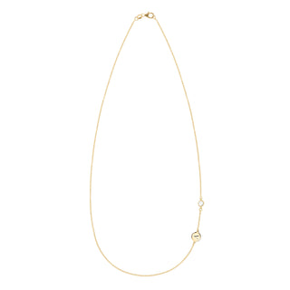 INSIDE NINA'S KLOSET 1 Letter & 1 Petite Birthstone Necklace in 14K Gold (Double Spacing)