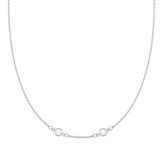 INSIDE NINA'S KLOSET Petite 2 Birthstone Necklace in 14K Gold (Centered)