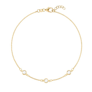 INSIDE NINA'S KLOSET Petite 3 Birthstone Bracelet in 14K Gold