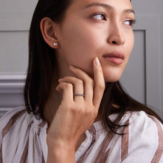 INSIDE NINA'S KLOSET Rosecliff Alexandrite Stackable Ring in 14K Gold (June)