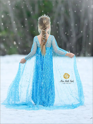 Snow Queen Dazzle Costume Gown with Train | INSIDE NINA'S KLOSET