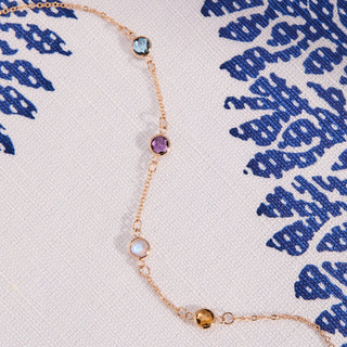 INSIDE NINA'S KLOSET Petite 4 Birthstone Bracelet in 14K Gold
