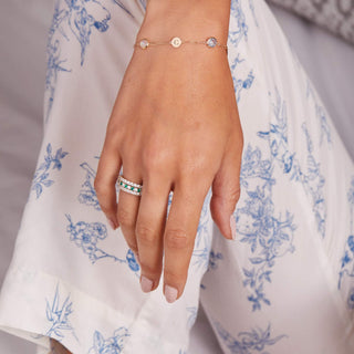 INSIDE NINA'S KLOSET Rosecliff Birthstone Stackable Ring in 14K Gold
