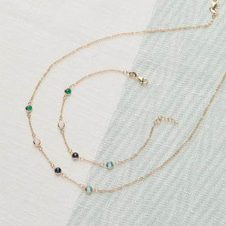 INSIDE NINA'S KLOSET Petite 4 Birthstone Bracelet in 14K Gold