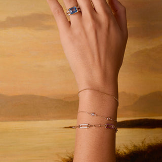INSIDE NINA'S KLOSET Petite 2 Birthstone Bracelet in 14K Gold