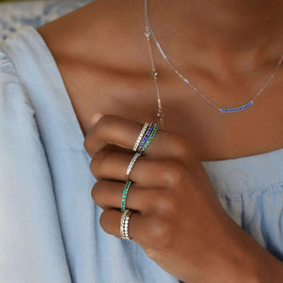 INSIDE NINA'S KLOSET Rosecliff Birthstone Stackable Ring in 14K Gold